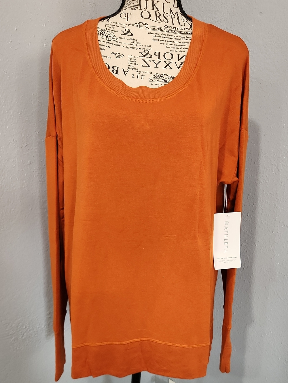 Athleta Long Sleeve Scoop Neck Top - Rust.